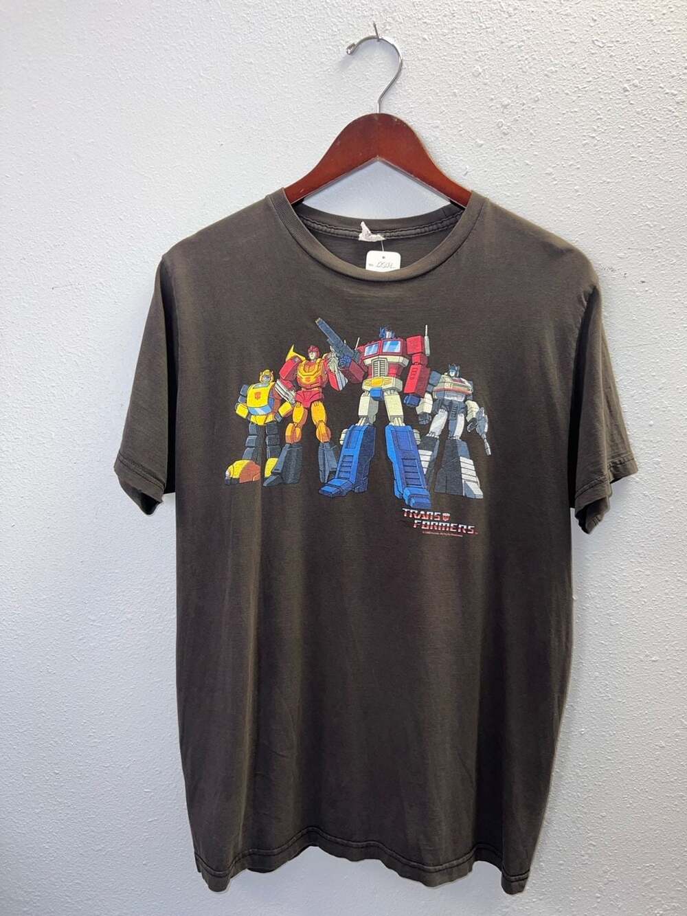 Vintage 2008 Transformers T Shirt Large Faded Black Optimus Prime Autobots 0504